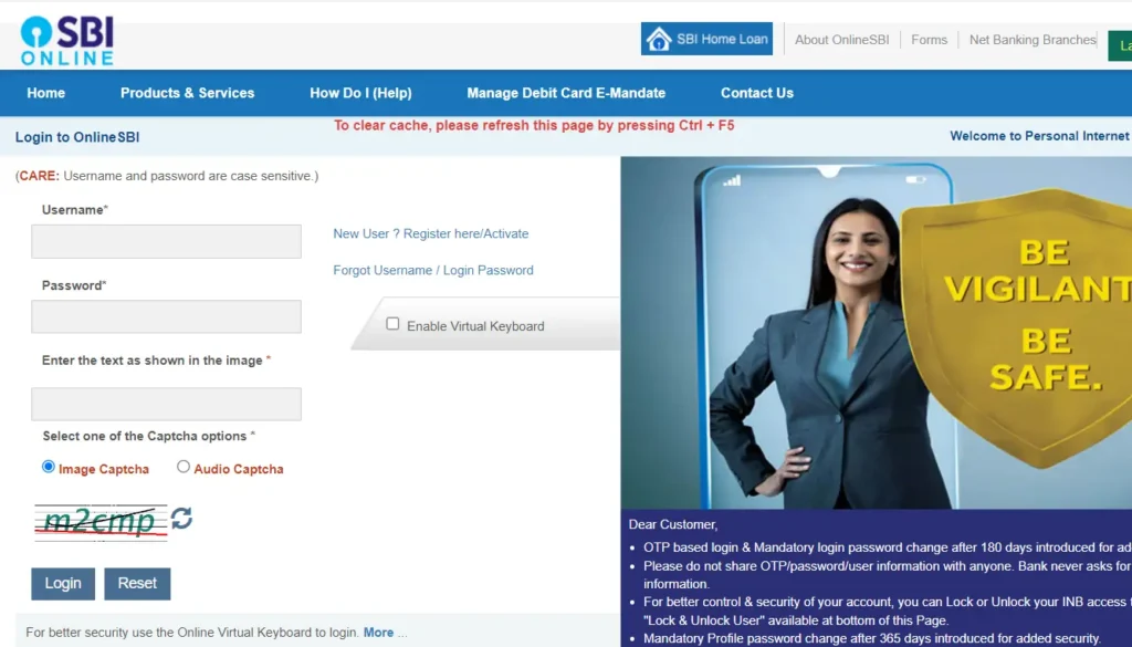 register SBI net banking online in Hindi